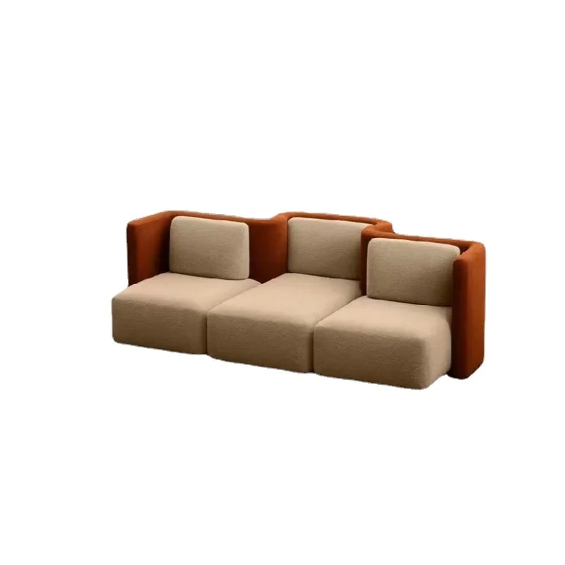 Nordic caramel curved fabric sofa, small apartment living room cotton and linen sofa, double lover hug sofa
Nordic caramel curved fabric sofa, small apartment living room cotton and linen sofa, double lover hug sofa