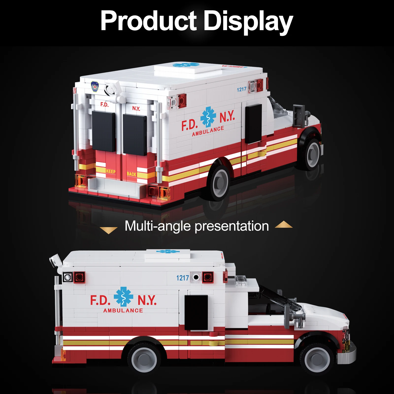 660 Pcs American Ambulance Model 8-Stud Building Blocks Creative Toy for Kids
660 Pcs American Ambulance Model 8-Stud Building Blocks Creative Toy for Kids
