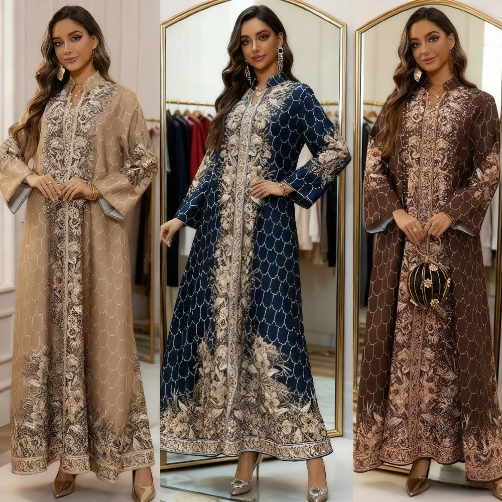 Мусульманское платье, женское вечернее платье Абая Ид с бриллиантами, арабский длинный халат с принтом, абайя, Дубай, Марокко, кафтан, ислам, Джалабия, Vestidos 2026
Мусульманское платье, женское вечернее платье Абая Ид с бриллиантами, арабский длинный халат с принтом, абайя, Дубай, Марокко, кафтан, ислам, Джалабия, Vestidos 2026