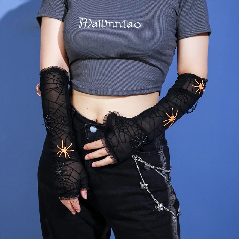 Длинные перчатки-трубы с рукавами и рисунком паука, чехол на рукав с принтом тай-дай, женский чехол на рукав с открытым пальцем
Длинные перчатки-трубы с рукавами и рисунком паука, чехол на рукав с принтом тай-дай, женский чехол на рукав с открытым пальцем