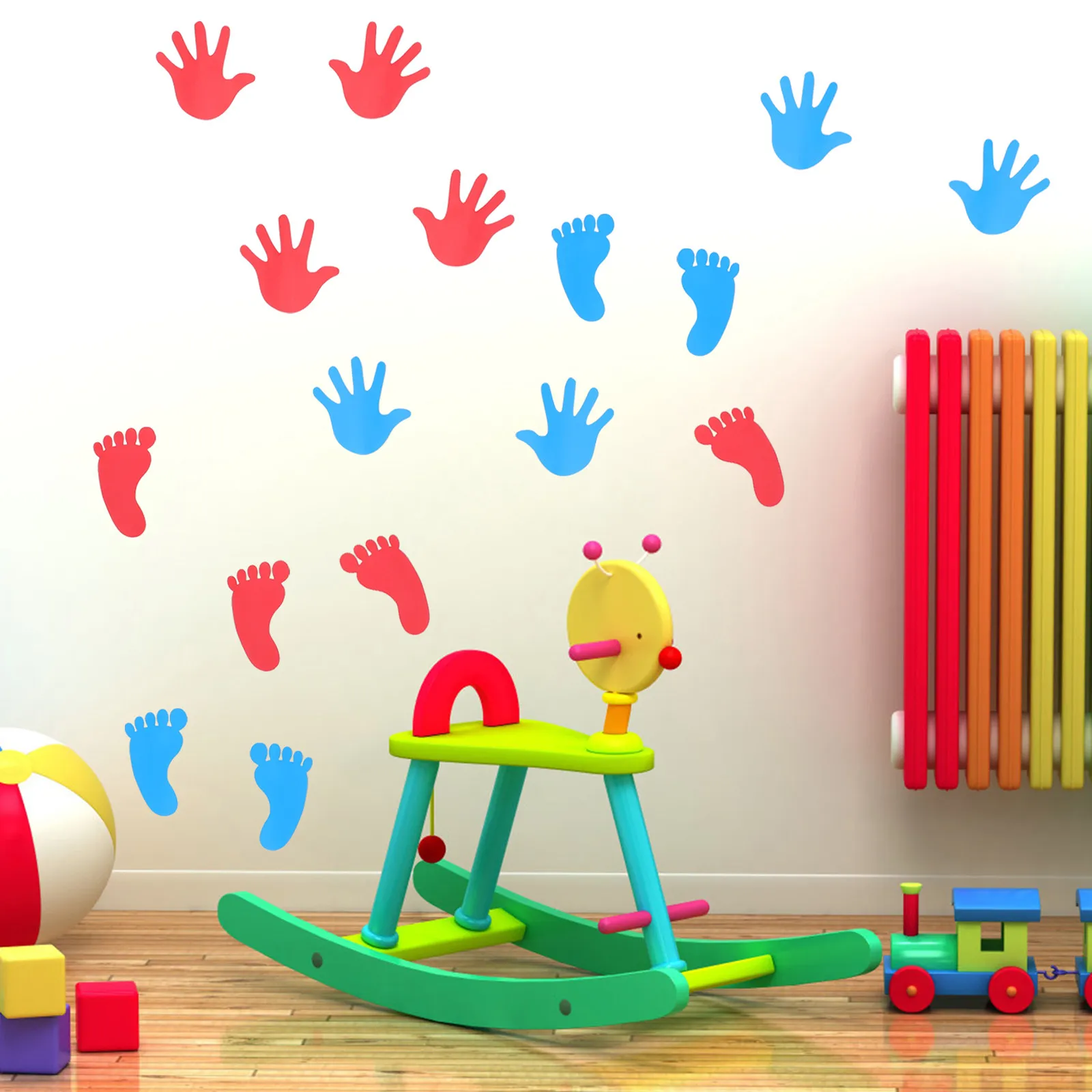30Pairs Children's Floor Stickers Colorful Footprint Handprint Decals Adhesive Removable Floor Wall Decals for Preschool
30Pairs Children's Floor Stickers Colorful Footprint Handprint Decals Adhesive Removable Floor Wall Decals for Preschool