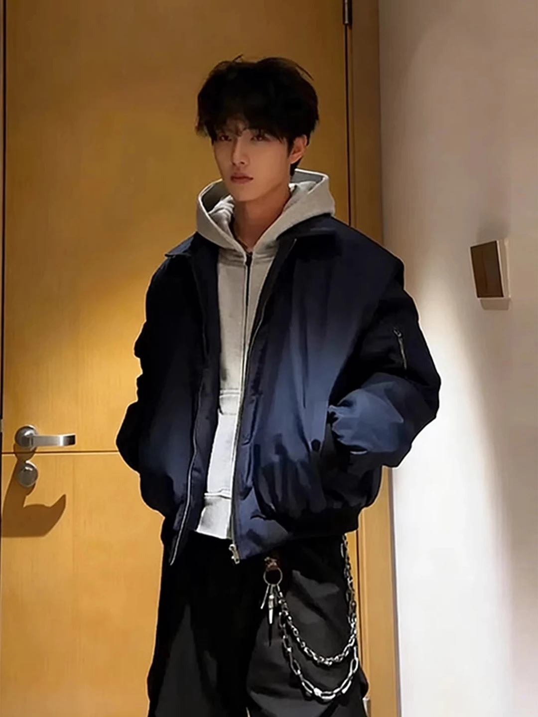 Cleanfit ort American Sle Men's Pilot Jaet k Blue Winter Coat Trendy Brand High Sensation Baseball Clothes
Cleanfit ort American Sle Men's Pilot Jaet k Blue Winter Coat Trendy Brand High Sensation Baseball Clothes