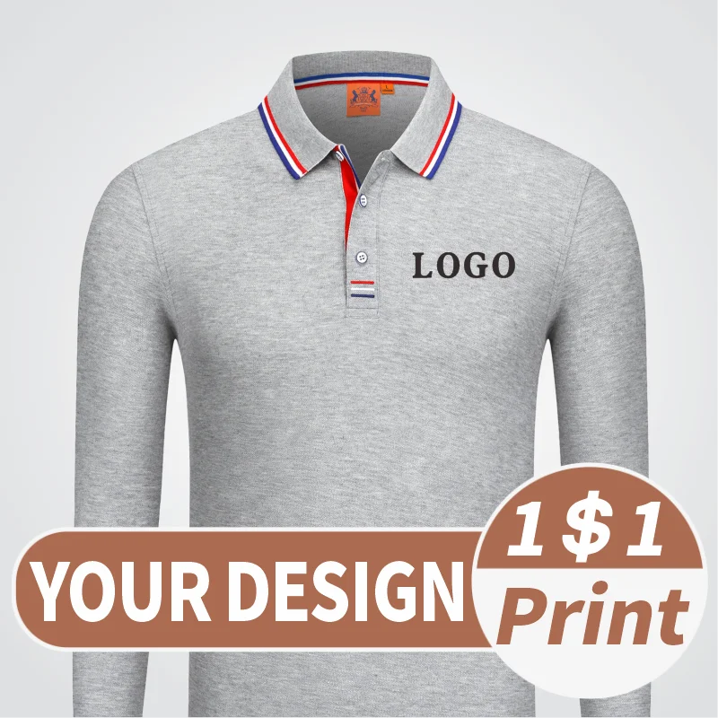 Autumn long sleeved polo print Collar top embroidery Polo shirt with lapel design logo Company Group Clothing Printing T-Shirt
Autumn long sleeved polo print Collar top embroidery Polo shirt with lapel design logo Company Group Clothing Printing T-Shirt