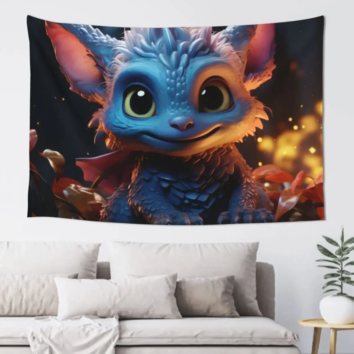 Enchanting Cute Blue Dragon Hatchling Tapestry Home Supplies On The Wall Tapestry
Enchanting Cute Blue Dragon Hatchling Tapestry Home Supplies On The Wall Tapestry