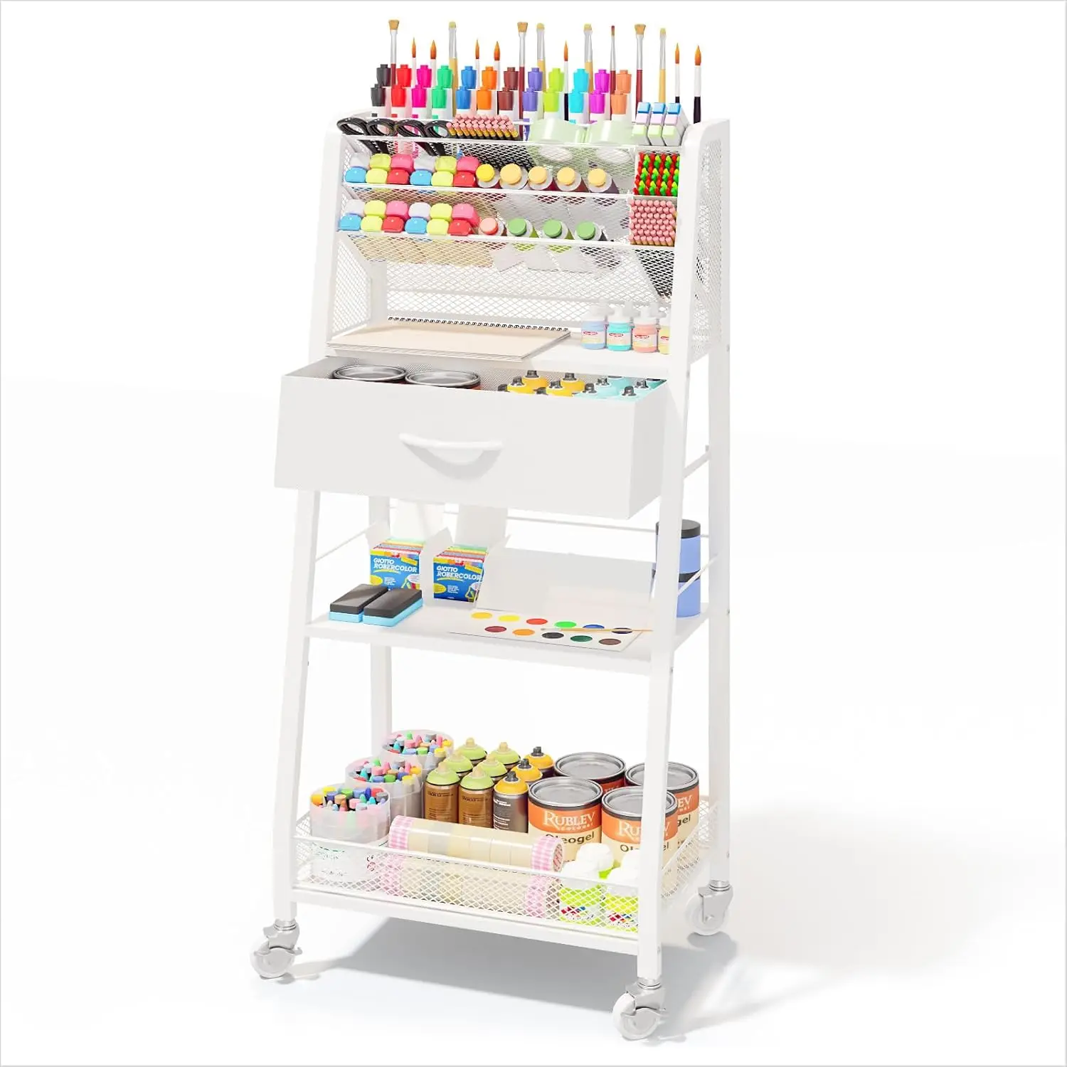 3-Tier Rolling Utility Cart with Drawer, Versatile Storage for Art & Craft Supplies, Home Office Organizer, White
3-Tier Rolling Utility Cart with Drawer, Versatile Storage for Art & Craft Supplies, Home Office Organizer, White