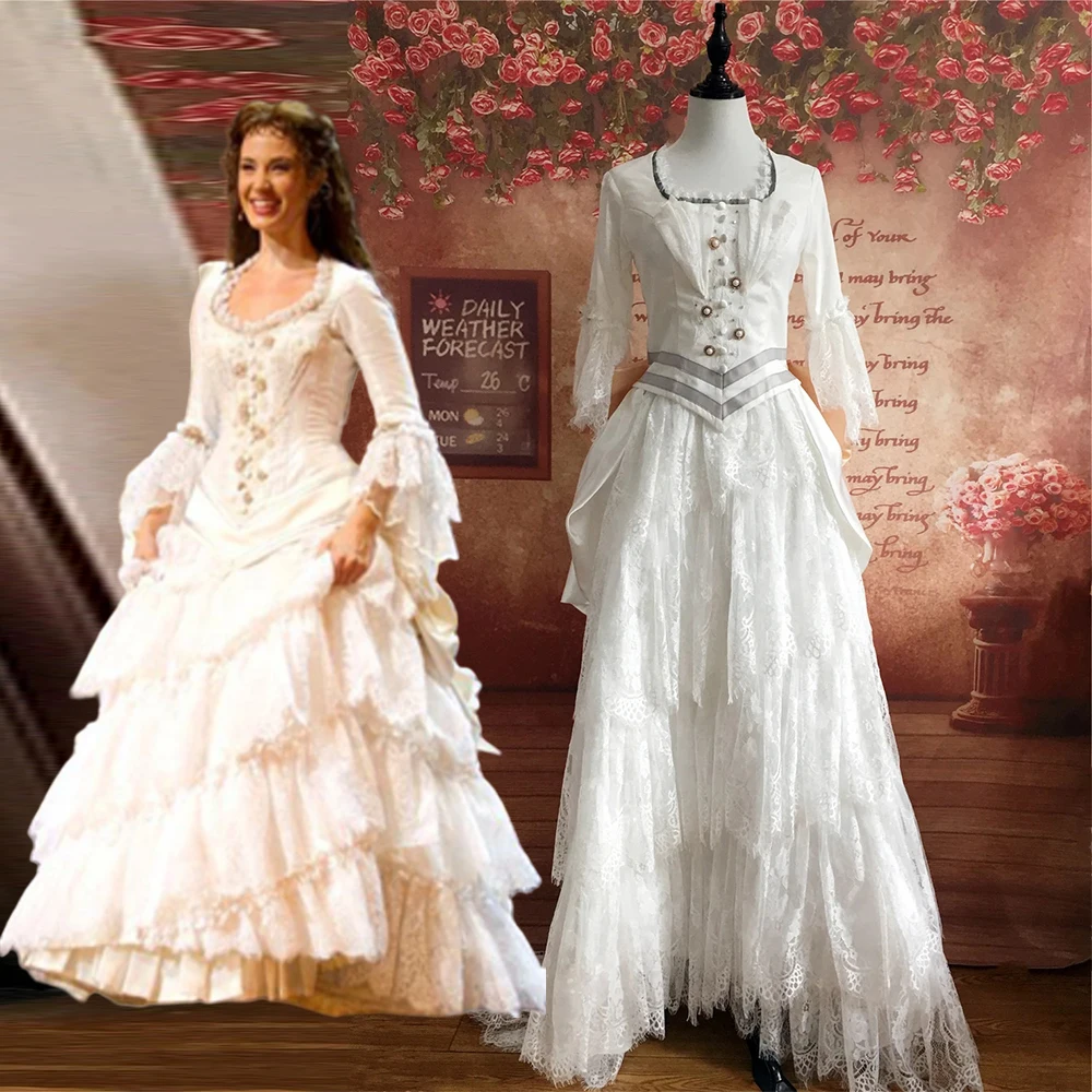 Musical The Phantom of The Opera Christine Daae Cosplay Wedding Costume Victorian Princess White Bustle Dress Theatre Gown
Musical The Phantom of The Opera Christine Daae Cosplay Wedding Costume Victorian Princess White Bustle Dress Theatre Gown