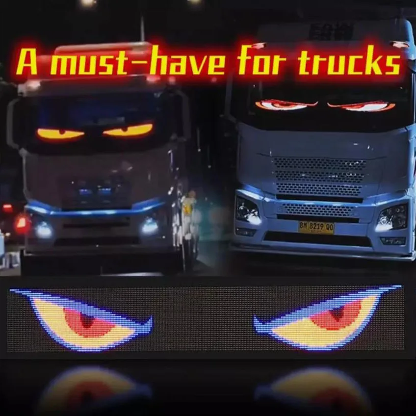 Светодиодный знак «Дьявольский глаз» для грузовика, программируемый гибкий светодиодный дисплей «сделай сам», аксессуары для автомобилей, грузовиков, пульт дистанционного управления, мягкий складной
Светодиодный знак «Дьявольский глаз» для грузовика, программируемый гибкий светодиодный дисплей «сделай сам», аксессуары для автомобилей, грузовиков, пульт дистанционного управления, мягкий складной