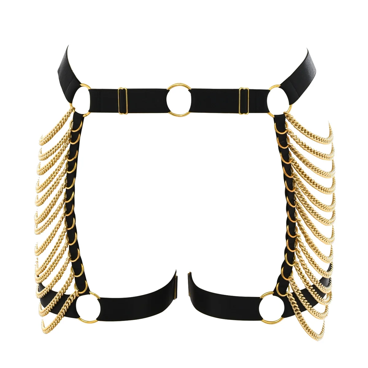 Lingerie Strappy Harajuku Punk Gothic Fashion Garter Belts for Women's Rave Harness Body Waist Chain Belt
Lingerie Strappy Harajuku Punk Gothic Fashion Garter Belts for Women's Rave Harness Body Waist Chain Belt