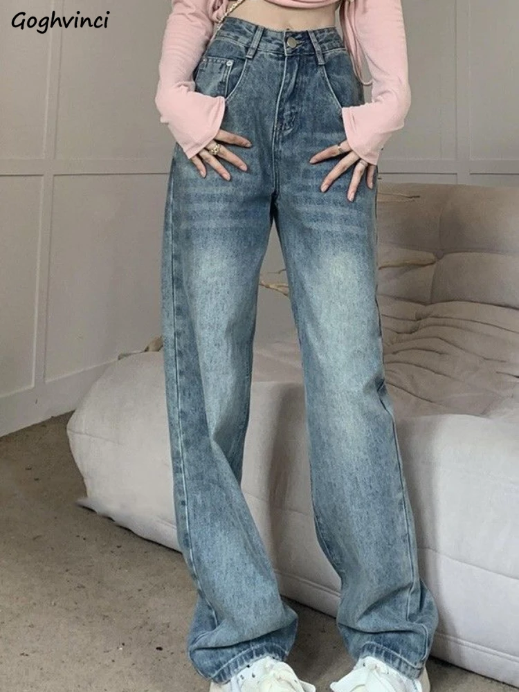 Denim Jeans Women Vintage Spring Autumn High Waist Wide Leg Trousers Retro Ins All-match Casual Streetwear Pockets Button Chic
Denim Jeans Women Vintage Spring Autumn High Waist Wide Leg Trousers Retro Ins All-match Casual Streetwear Pockets Button Chic