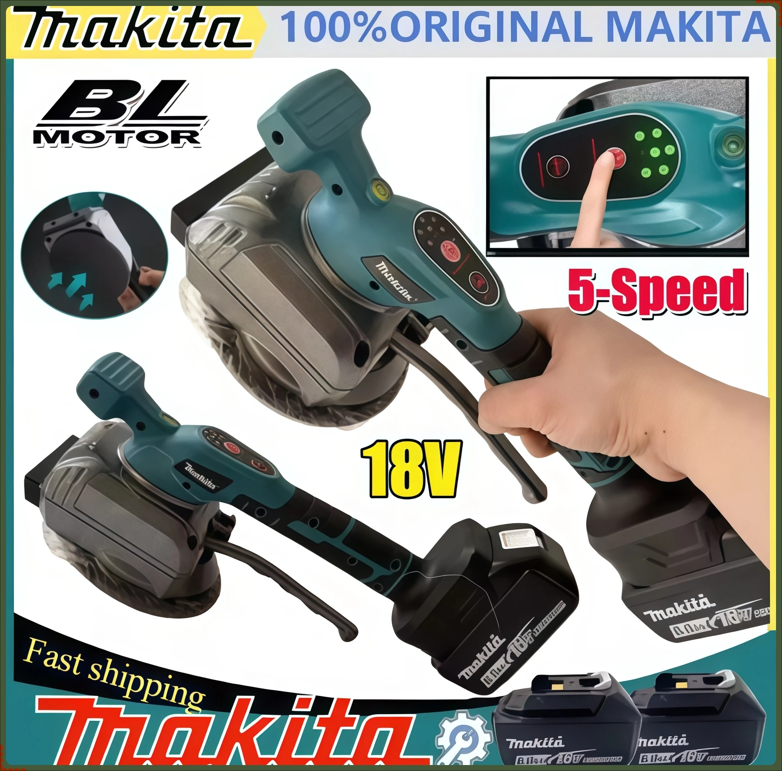Makita with 8 Speed Tile Laying Machine Adjustment High Capacity for Wall & Floor Vibration Home Decoration Power Tool
Makita with 8 Speed Tile Laying Machine Adjustment High Capacity for Wall & Floor Vibration Home Decoration Power Tool