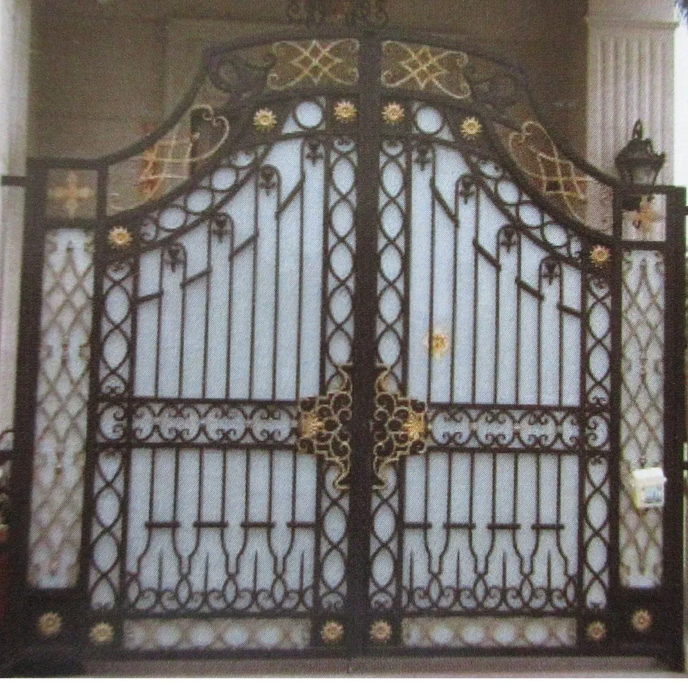 Driveway Iron Gate For Home Wrought Iron Gates Sliding Swing Security Gate Patio Garden Automatic Aluminum Gate
Driveway Iron Gate For Home Wrought Iron Gates Sliding Swing Security Gate Patio Garden Automatic Aluminum Gate