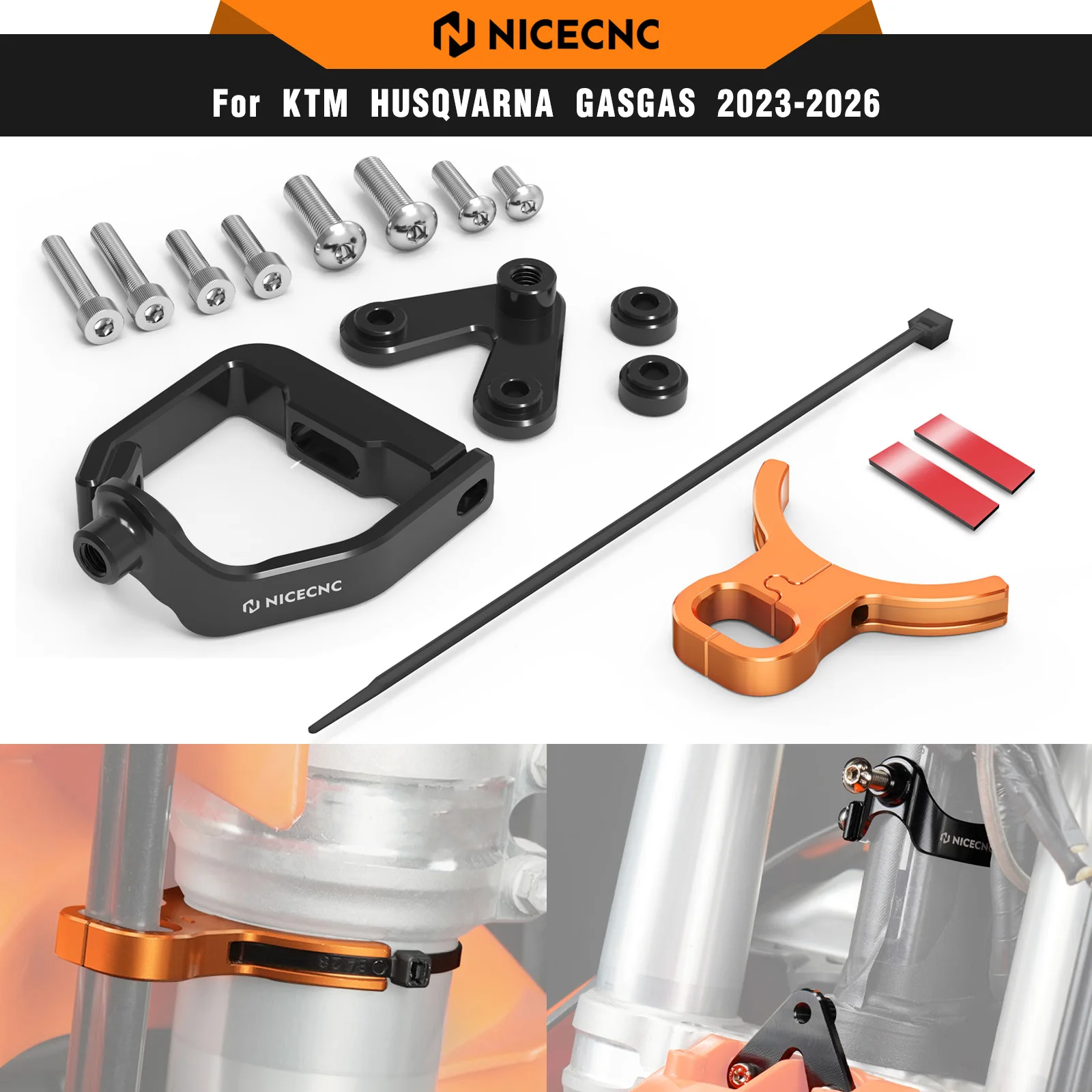 NICECNC For KTM SXF 450 2023-2025 Steering Damper Bracket & Front Brake Line Guide For KTM SX 125 SX 250 SXF 350 XCF 350 XCF 450
NICECNC For KTM SXF 450 2023-2025 Steering Damper Bracket & Front Brake Line Guide For KTM SX 125 SX 250 SXF 350 XCF 350 XCF 450
