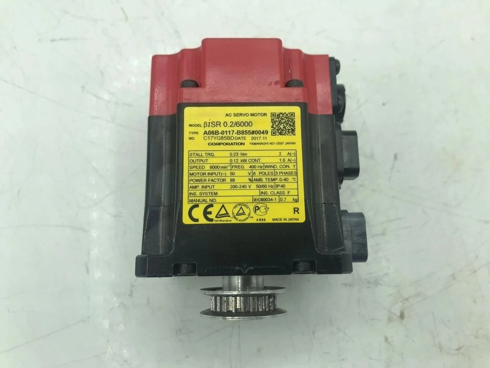Б/у A06B-0117-B855 # 0049 для серводвигателя FANUC A06B-0117-B855
Б/у A06B-0117-B855 # 0049 для серводвигателя FANUC A06B-0117-B855