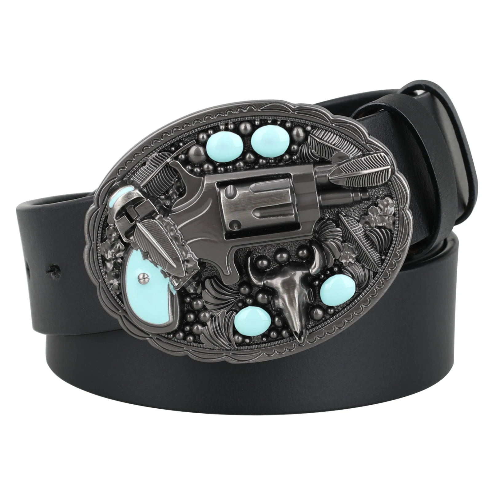 Gun Shaped Buckle Genuine Leather Belt for Men Cowhide Fashion Accessory
Gun Shaped Buckle Genuine Leather Belt for Men Cowhide Fashion Accessory