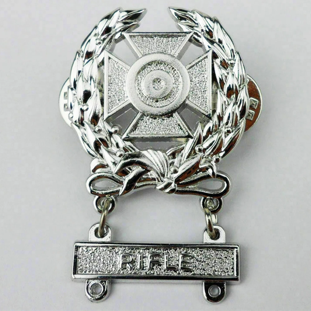 WWII US ARMY WHEAT SMALL BORE RIFLE MARKSMAN SHOOTING BADGE PIN SILVER
WWII US ARMY WHEAT SMALL BORE RIFLE MARKSMAN SHOOTING BADGE PIN SILVER