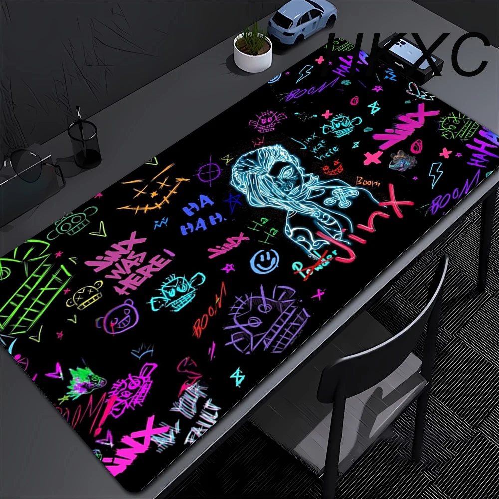 League of Legends Jinx Mousepad Kawaii Anime Girl Desk Mat Arcane Gaming Accessories Large Mouse Pad Keyboard PC Extended Carpet
League of Legends Jinx Mousepad Kawaii Anime Girl Desk Mat Arcane Gaming Accessories Large Mouse Pad Keyboard PC Extended Carpet