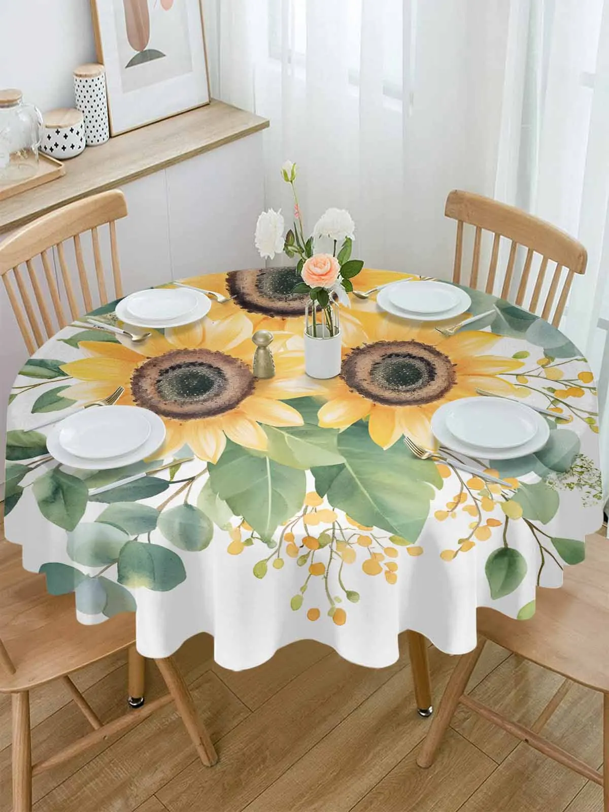 Modernism Sunflower Plant Round Table Cloth Festival Dining Tablecloth Waterproof Table Cover for Wedding Party Decor
Modernism Sunflower Plant Round Table Cloth Festival Dining Tablecloth Waterproof Table Cover for Wedding Party Decor