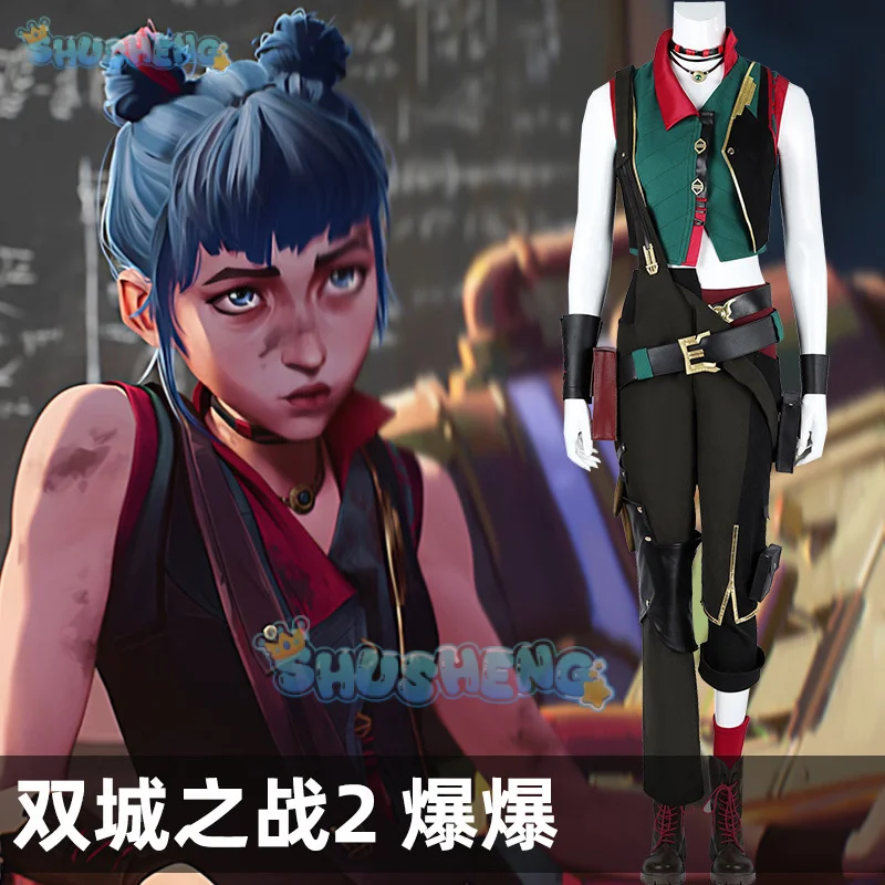 Arcane Season 2 Jinx Cosplay Costume BAOBAO Overall Uniform Halloween Carnival Party Christmas Play Role Clothes Clothing
Arcane Season 2 Jinx Cosplay Costume BAOBAO Overall Uniform Halloween Carnival Party Christmas Play Role Clothes Clothing