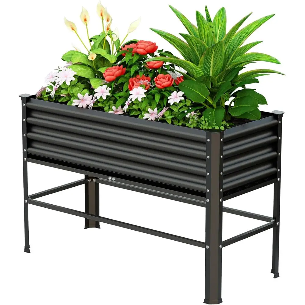 Large 48x24x32in Metal Elevated Garden Bed with Legs, 600lb Capacity, Drainage Holes, Ideal for Vegetables and Fruits, Suitable
Large 48x24x32in Metal Elevated Garden Bed with Legs, 600lb Capacity, Drainage Holes, Ideal for Vegetables and Fruits, Suitable