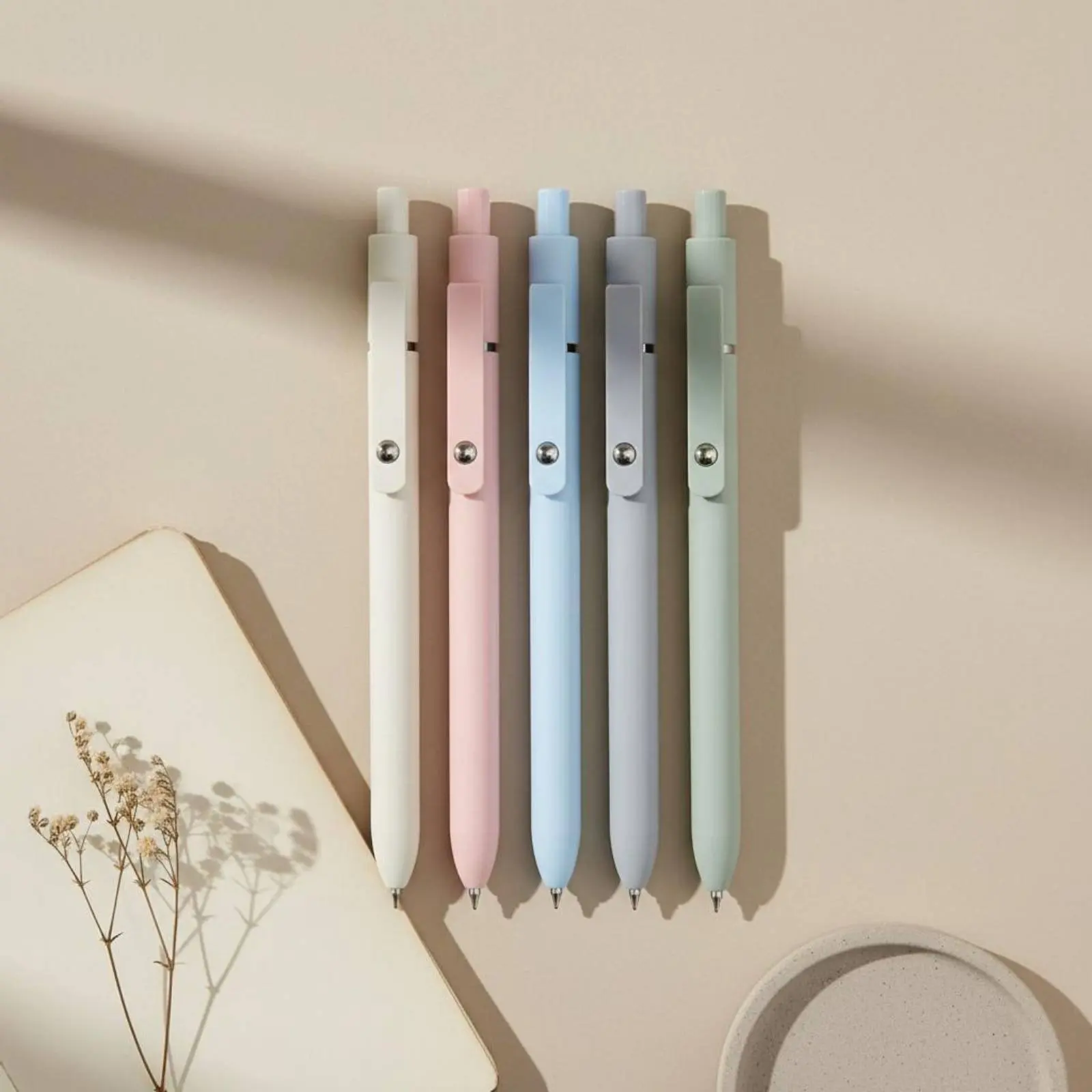 5 Pieces Gel Pen Pastel Colors Retractable Pen Minimal Design Giftable for Students, School, Office
5 Pieces Gel Pen Pastel Colors Retractable Pen Minimal Design Giftable for Students, School, Office