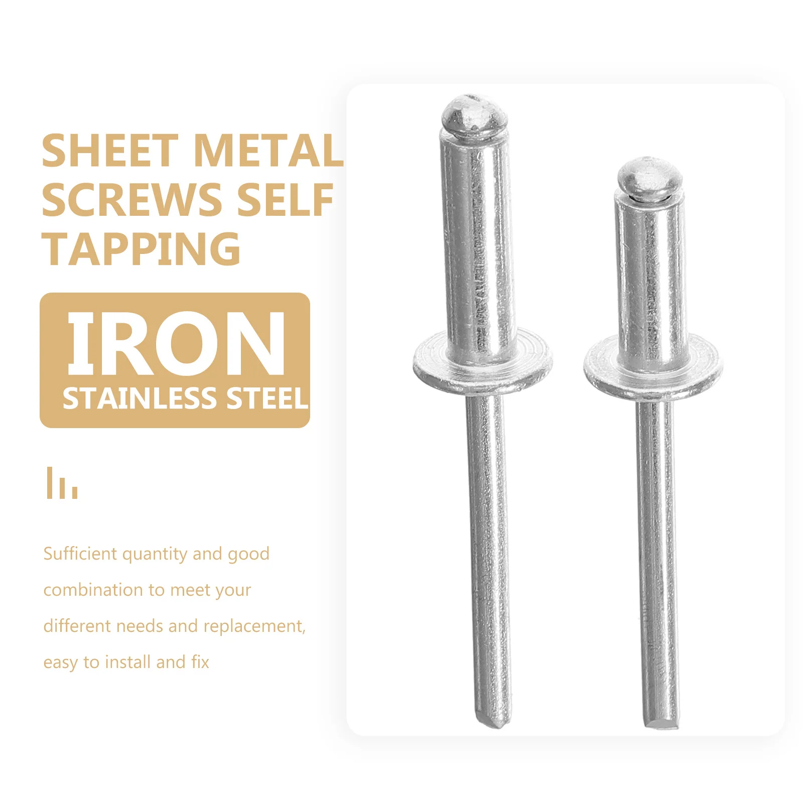 180pcs 1 Box Assortment 8 Sizes Flange Pop For Blind Rivets Metal Sheet Flange Blind Rivet Fastening Rivets Hardware Tool
180pcs 1 Box Assortment 8 Sizes Flange Pop For Blind Rivets Metal Sheet Flange Blind Rivet Fastening Rivets Hardware Tool