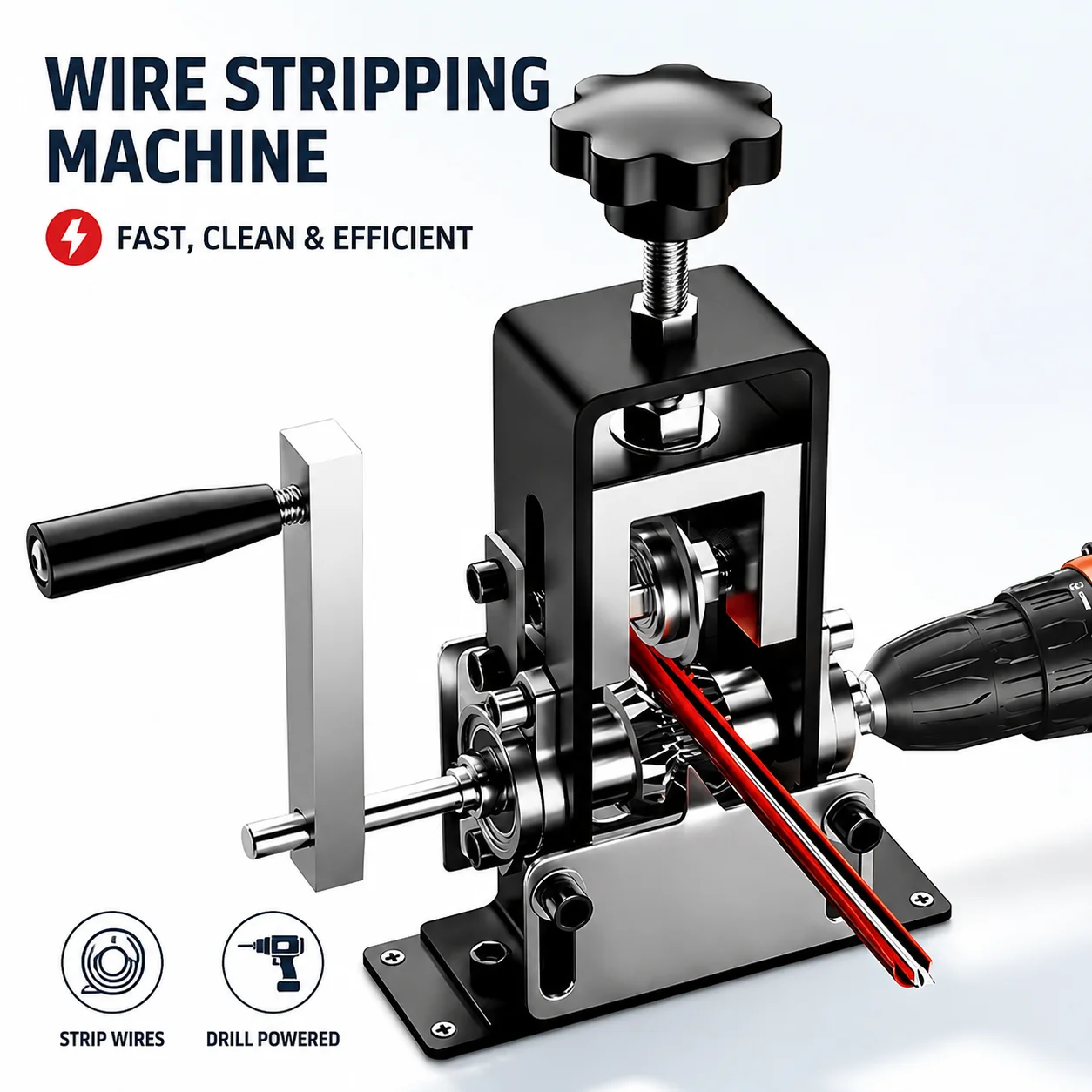 Wire Stripper Machine Portable Cable Stripping Tool Dual Power Manual Drill Powered for Copper Wire 1-25mm Industrial Use
Wire Stripper Machine Portable Cable Stripping Tool Dual Power Manual Drill Powered for Copper Wire 1-25mm Industrial Use