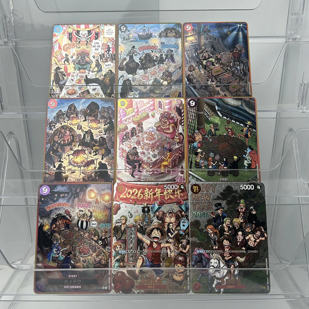 Anime OPCG Collectible Cards Pirate Adventure Series 9PCS Feast & New Year Celebration Alternate Art Holo Foil Collectible Cards
Anime OPCG Collectible Cards Pirate Adventure Series 9PCS Feast & New Year Celebration Alternate Art Holo Foil Collectible Cards