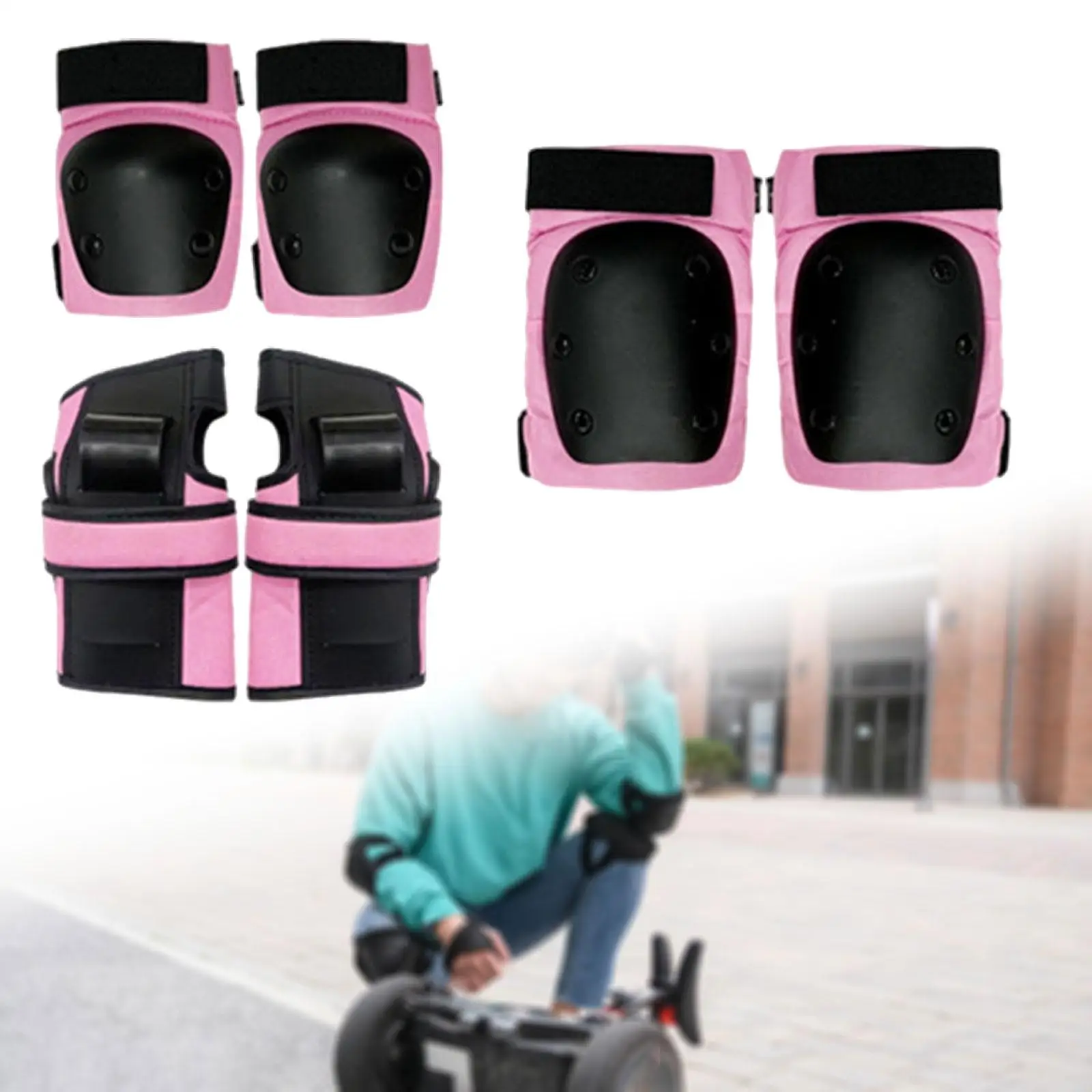 Knee Pads Elbow Pads Wrist Guards Breathable Portable Adjustable Protective Gear Set for Cycling Scooter Inline Rollerblading
Knee Pads Elbow Pads Wrist Guards Breathable Portable Adjustable Protective Gear Set for Cycling Scooter Inline Rollerblading