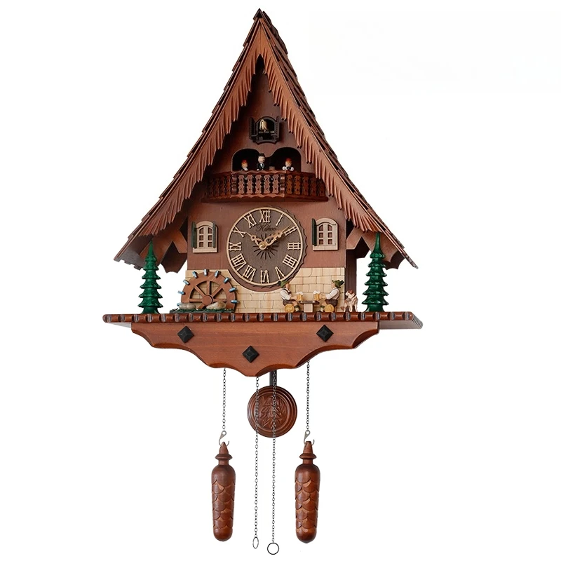 Solid Wood Curved Roof Cuckoo Clock Bird Musical Home Wall Clock
Solid Wood Curved Roof Cuckoo Clock Bird Musical Home Wall Clock