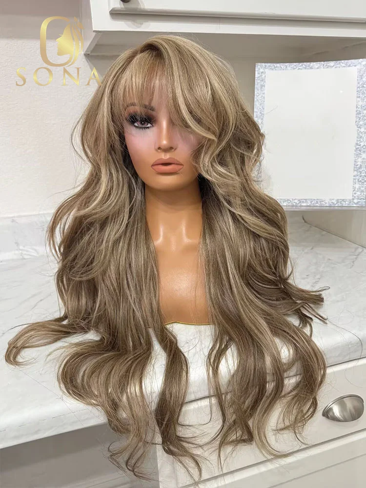 Ash Blonde Honey Highlight Side Bangs Body Wave Human Hair 13x6 Transparent Lace Front Wig Natural Hairline Long Wavy For Women
Ash Blonde Honey Highlight Side Bangs Body Wave Human Hair 13x6 Transparent Lace Front Wig Natural Hairline Long Wavy For Women