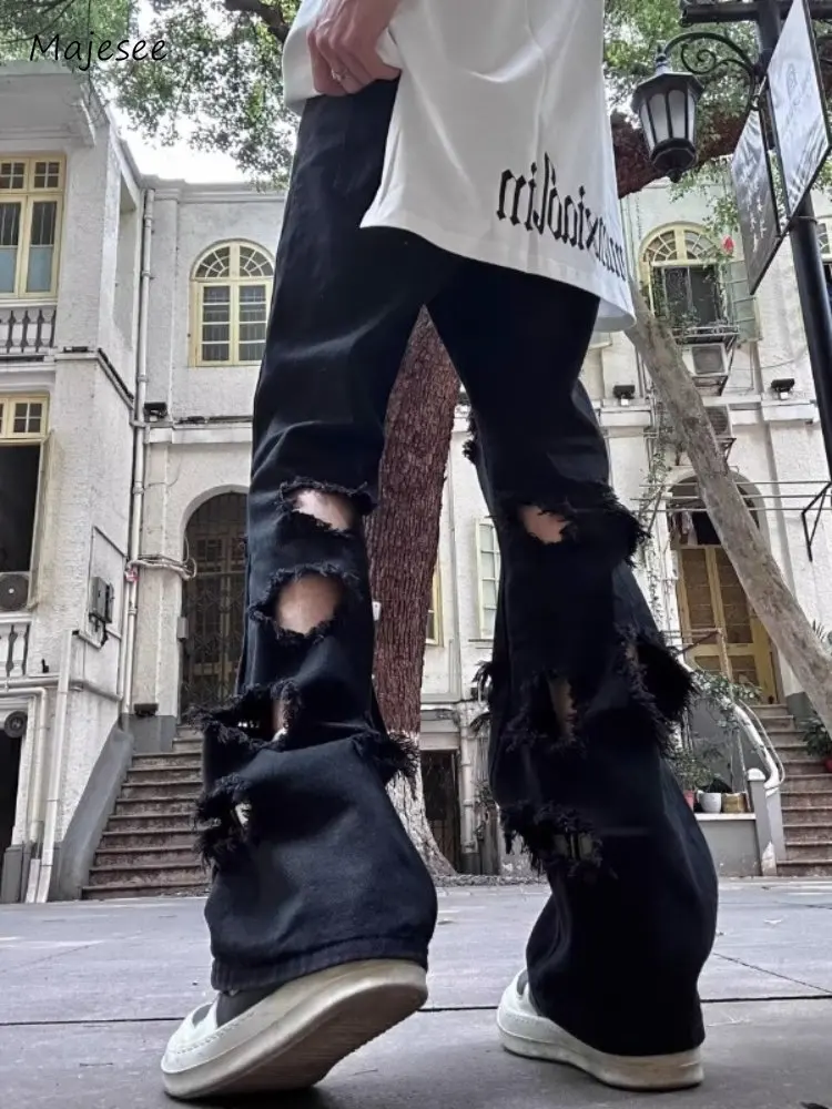 American High Street Jeans Men Retro Summer Black Denim Male Bottoms Y2K Clothes Fashion S-3XL Punk Hole Design College Hip Hop
American High Street Jeans Men Retro Summer Black Denim Male Bottoms Y2K Clothes Fashion S-3XL Punk Hole Design College Hip Hop