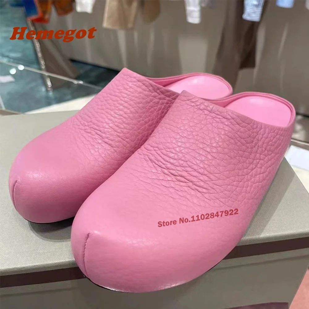 Pink Leather Round Toe Mules Slip On Flat with Solid Summer Casual Slippers for Women Big Toe Luxury Shoes Black White Luxury
Pink Leather Round Toe Mules Slip On Flat with Solid Summer Casual Slippers for Women Big Toe Luxury Shoes Black White Luxury