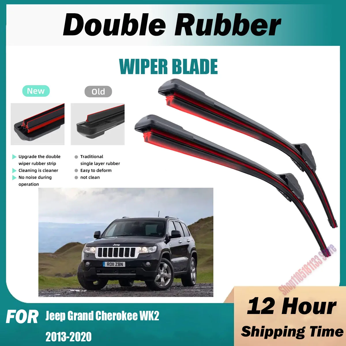 Double Rubber Car Wiper Blades For Jeep Grand Cherokee WK2 2013-2020 Windshield Wipers Rubber Car Accessories 2018 2019 2020
Double Rubber Car Wiper Blades For Jeep Grand Cherokee WK2 2013-2020 Windshield Wipers Rubber Car Accessories 2018 2019 2020