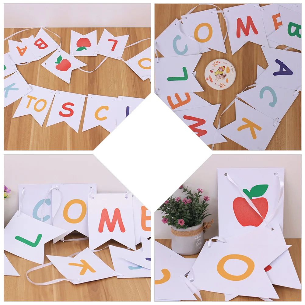 2 pcs Welcome Banners Bright Clear Printing Paper Hanging Ornaments For Back To School Party Classroom 
2 pcs Welcome Banners Bright Clear Printing Paper Hanging Ornaments For Back To School Party Classroom