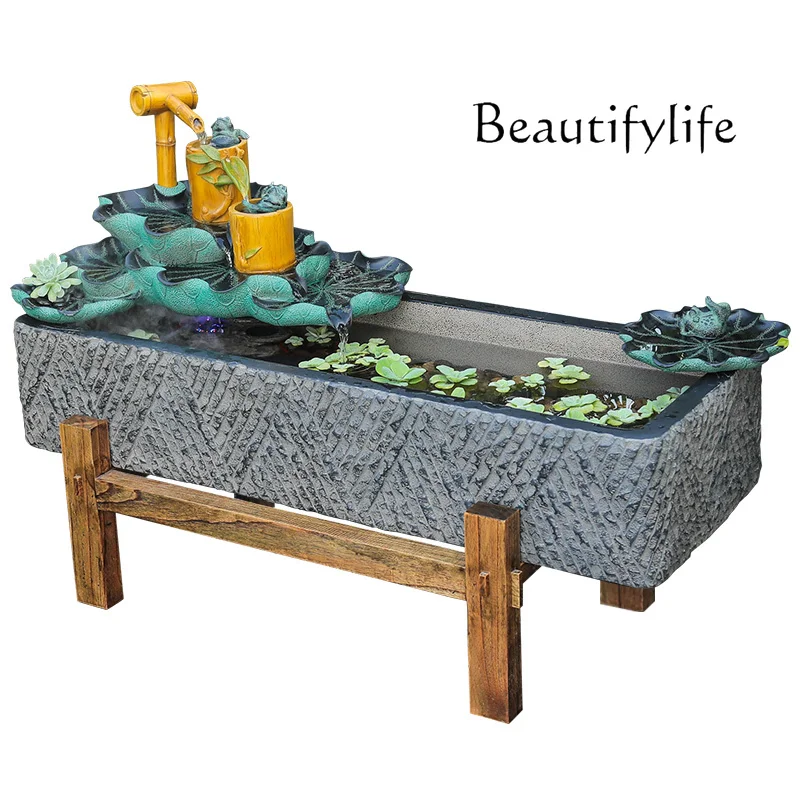 Chinese balcony flowing water ornament indoor creative fish pool flowing water device floor decoration fish tank water feature
Chinese balcony flowing water ornament indoor creative fish pool flowing water device floor decoration fish tank water feature