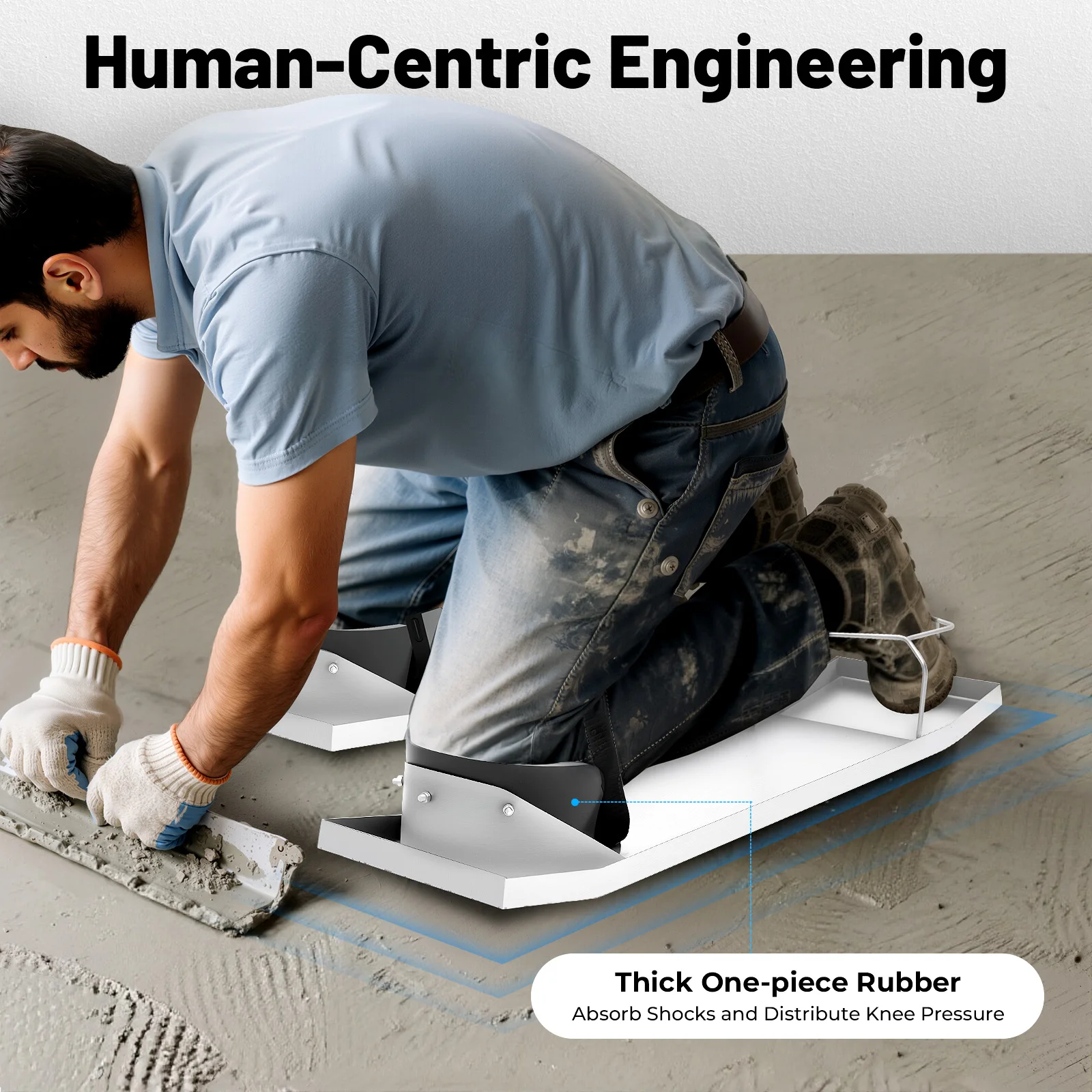 Kneeling Boards for Concrete Work, 28"x8" Stainless Steel Knee Pads with Handles, 2 Pairs Finishing Trowel Boards
Kneeling Boards for Concrete Work, 28"x8" Stainless Steel Knee Pads with Handles, 2 Pairs Finishing Trowel Boards