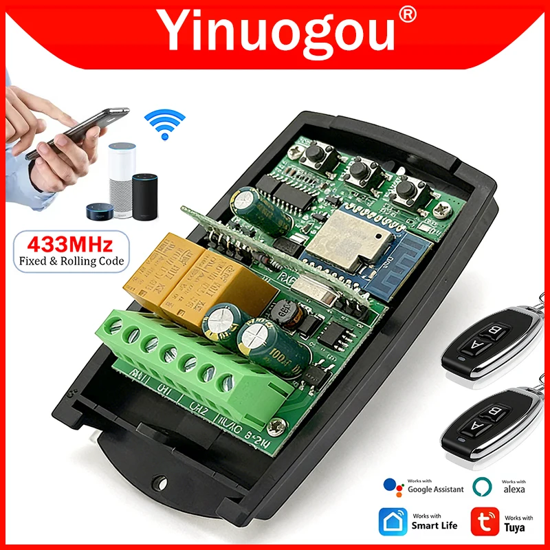 Новый Tuya Wifi приемник открывания гаражных ворот 433МГц универсальный приемник дистанционного управления для ворот 433,92МГц фиксированный подвижный обучающий код
Новый Tuya Wifi приемник открывания гаражных ворот 433МГц универсальный приемник дистанционного управления для ворот 433,92МГц фиксированный подвижный обучающий код
