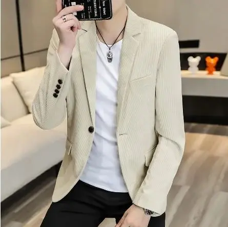 Men's Small Tuxedo Jaet with Chest Bule Double Row Button Flat Collar Youth Faion Autumn Special Wide Double Slit
Men's Small Tuxedo Jaet with Chest Bule Double Row Button Flat Collar Youth Faion Autumn Special Wide Double Slit