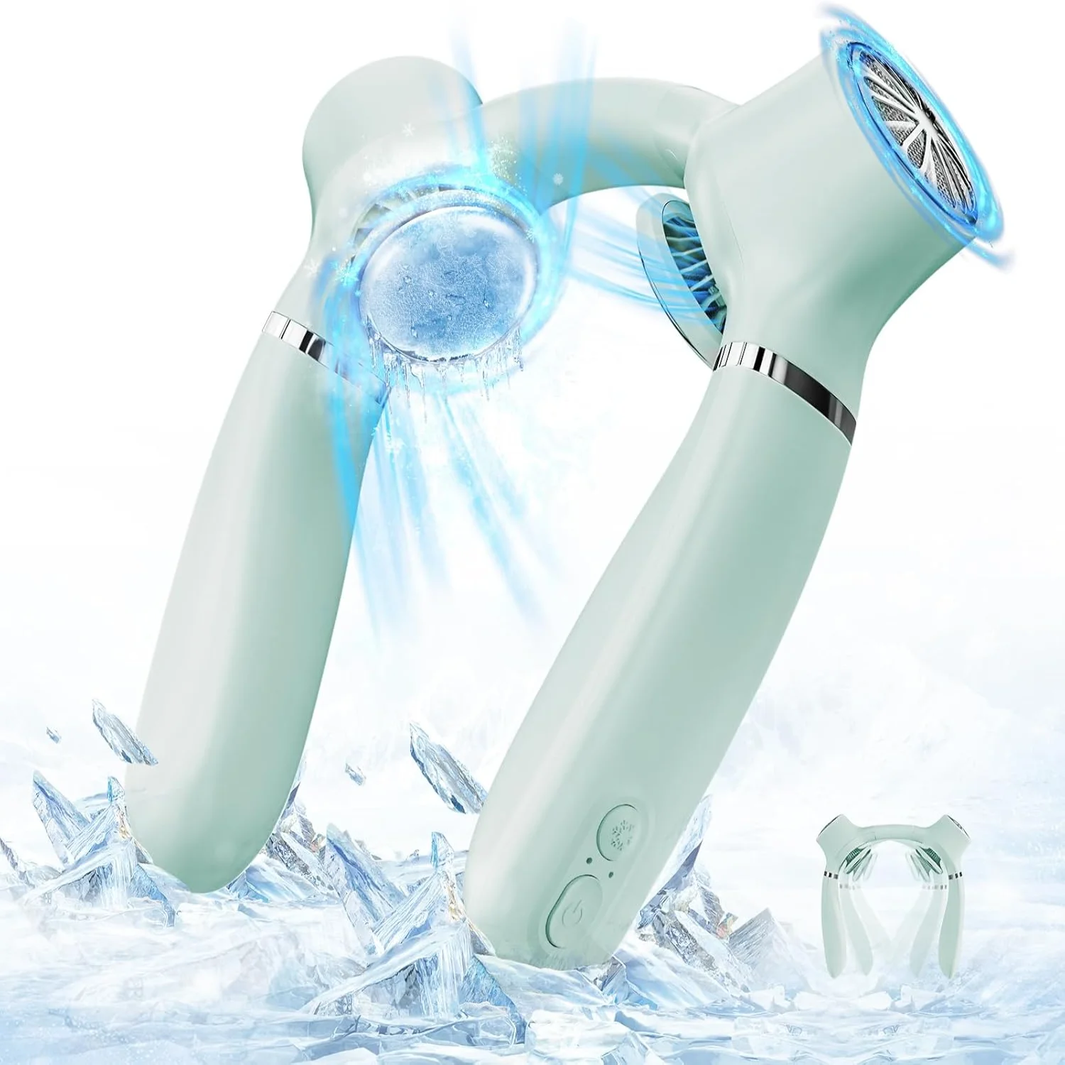 Neck Air Conditioner Fan, Portable Neck Fan with Refrigerating Chip, ° Around Cooling Neck Fan, 4000mAh Rechargeable Personal H
Neck Air Conditioner Fan, Portable Neck Fan with Refrigerating Chip, ° Around Cooling Neck Fan, 4000mAh Rechargeable Personal H