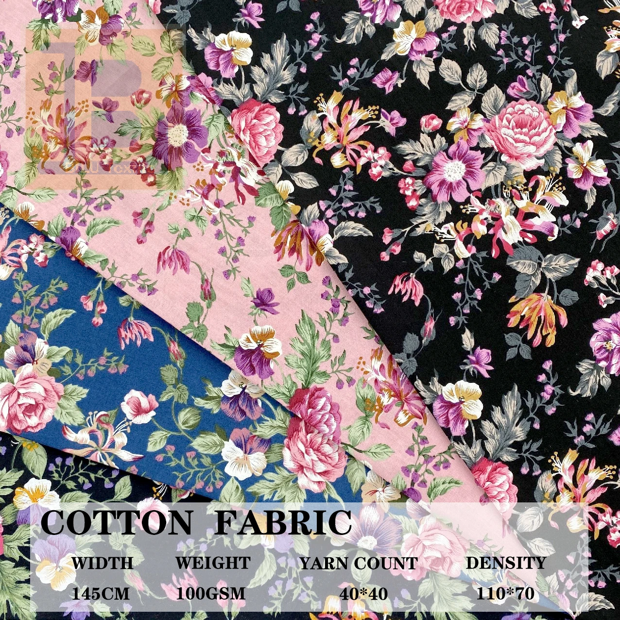 Хлопковая ткань Liberty Flower Poplin с цветочным пасторальным узором для шитья одежды, платьев, рукоделия, кукол, дизайнерских изделий (на метры)
Хлопковая ткань Liberty Flower Poplin с цветочным пасторальным узором для шитья одежды, платьев, рукоделия, кукол, дизайнерских изделий (на метры)