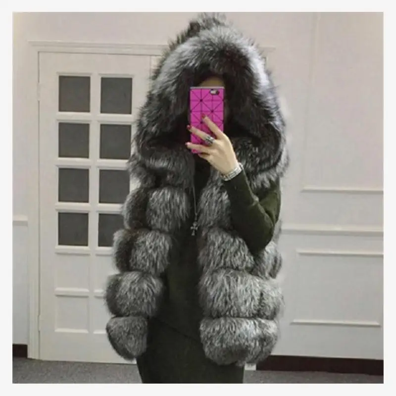 Women's Fur Vest Coat Street Sle Hooded Regular Length Pure Color Faionable And Sli Leather Jaet for Ladies
Women's Fur Vest Coat Street Sle Hooded Regular Length Pure Color Faionable And Sli Leather Jaet for Ladies