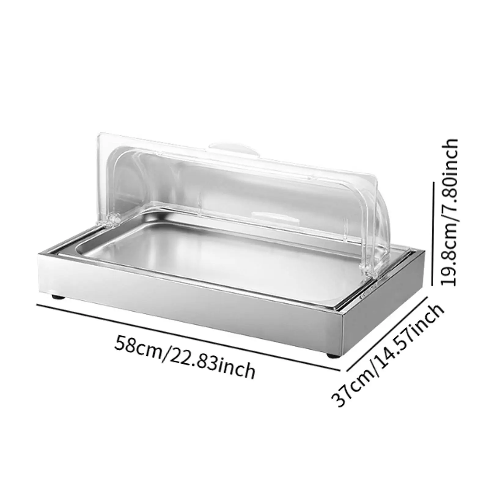 Stainless Steel Food Tray Buffet Server Station Buffet Dish Warmer with Roll Top Lid Cold Plates for Hotel Catering Banquet
Stainless Steel Food Tray Buffet Server Station Buffet Dish Warmer with Roll Top Lid Cold Plates for Hotel Catering Banquet