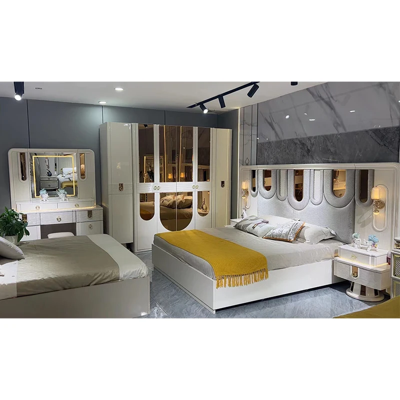 &New Design Wholesale Wooden Double King Size Bed Suite Wood Frame Modern Luxury Wooden Home Furniture Bedroom Sets
&New Design Wholesale Wooden Double King Size Bed Suite Wood Frame Modern Luxury Wooden Home Furniture Bedroom Sets