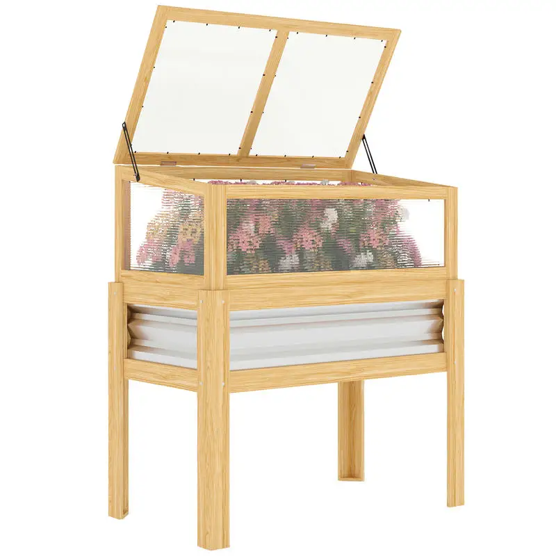 Outsunny Raised Garden Bed with Mini Greenhouse, Elevated Planter Box with Legs and Bed Liner for Flowers, Vegetables
Outsunny Raised Garden Bed with Mini Greenhouse, Elevated Planter Box with Legs and Bed Liner for Flowers, Vegetables