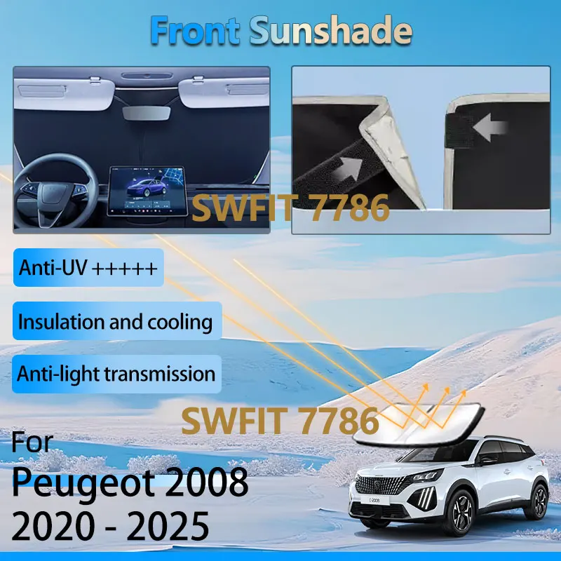 Black Front Sun Visor For Peugeot 2008 e-2008 2025 - 2020 Accessories Car Window Shade Heat Insulation Protection Sunshade Parts
Black Front Sun Visor For Peugeot 2008 e-2008 2025 - 2020 Accessories Car Window Shade Heat Insulation Protection Sunshade Parts