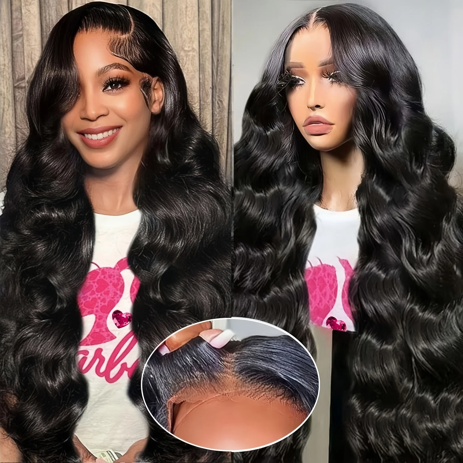 5x5 HD Glueless Wigs Human Hair 32 34 Inch Body Wave Wig Pre Plucked Pre Cut 4x4 HD Lace Frontal Wig Brazilian Virgin Hair Natural Black #1B Color Wear and Go For Black Women
5x5 HD Glueless Wigs Human Hair 32 34 Inch Body Wave Wig Pre Plucked Pre Cut 4x4 HD Lace Frontal Wig Brazilian Virgin Hair Natural Black #1B Color Wear and Go For Black Women