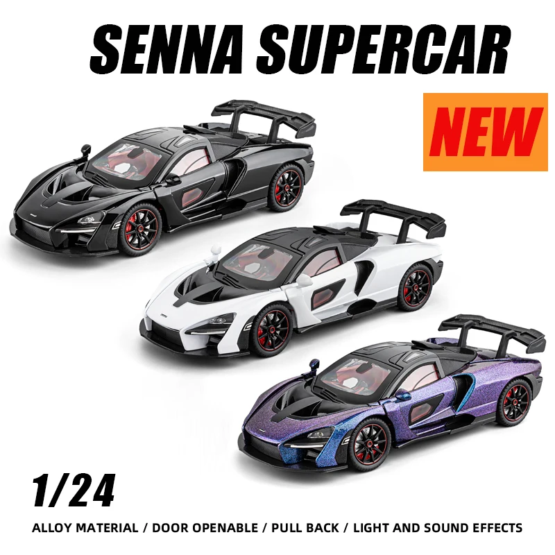 1:24 MCL Supercar Senna Diecast Metal Alloy Model car decoration simulation Pull Back with Sound Light design Gift for friend
1:24 MCL Supercar Senna Diecast Metal Alloy Model car decoration simulation Pull Back with Sound Light design Gift for friend