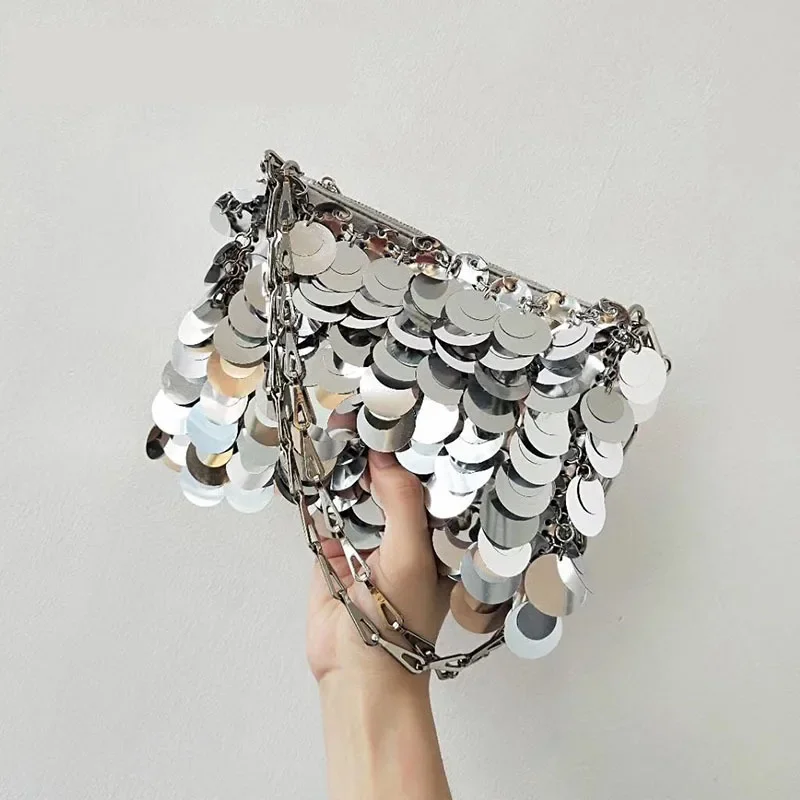 Sequins Handbags Silver Bag Women Small Tote Bag Bling Bling Fashion Lady Bucket Handbags Girls Glitter Purses 2023
Sequins Handbags Silver Bag Women Small Tote Bag Bling Bling Fashion Lady Bucket Handbags Girls Glitter Purses 2023