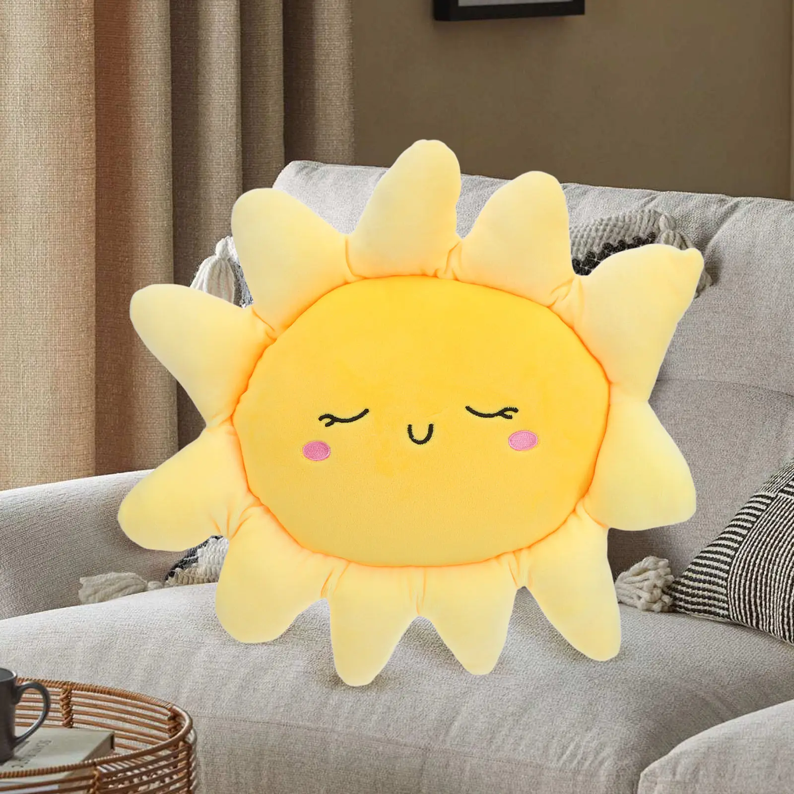 1Pcs Sun Throw Pillow Creative Soft Cushion for Home Sofa Bed Unique Room Decor Comfortable Touch Hugging Pillow
1Pcs Sun Throw Pillow Creative Soft Cushion for Home Sofa Bed Unique Room Decor Comfortable Touch Hugging Pillow