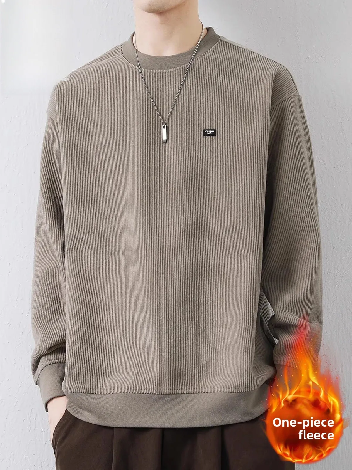 Men's round Ne Sweatirt Long Sve Base irt Winter New Sle Pure Color Corduroy T-irt Casual Loose Fit
Men's round Ne Sweatirt Long Sve Base irt Winter New Sle Pure Color Corduroy T-irt Casual Loose Fit